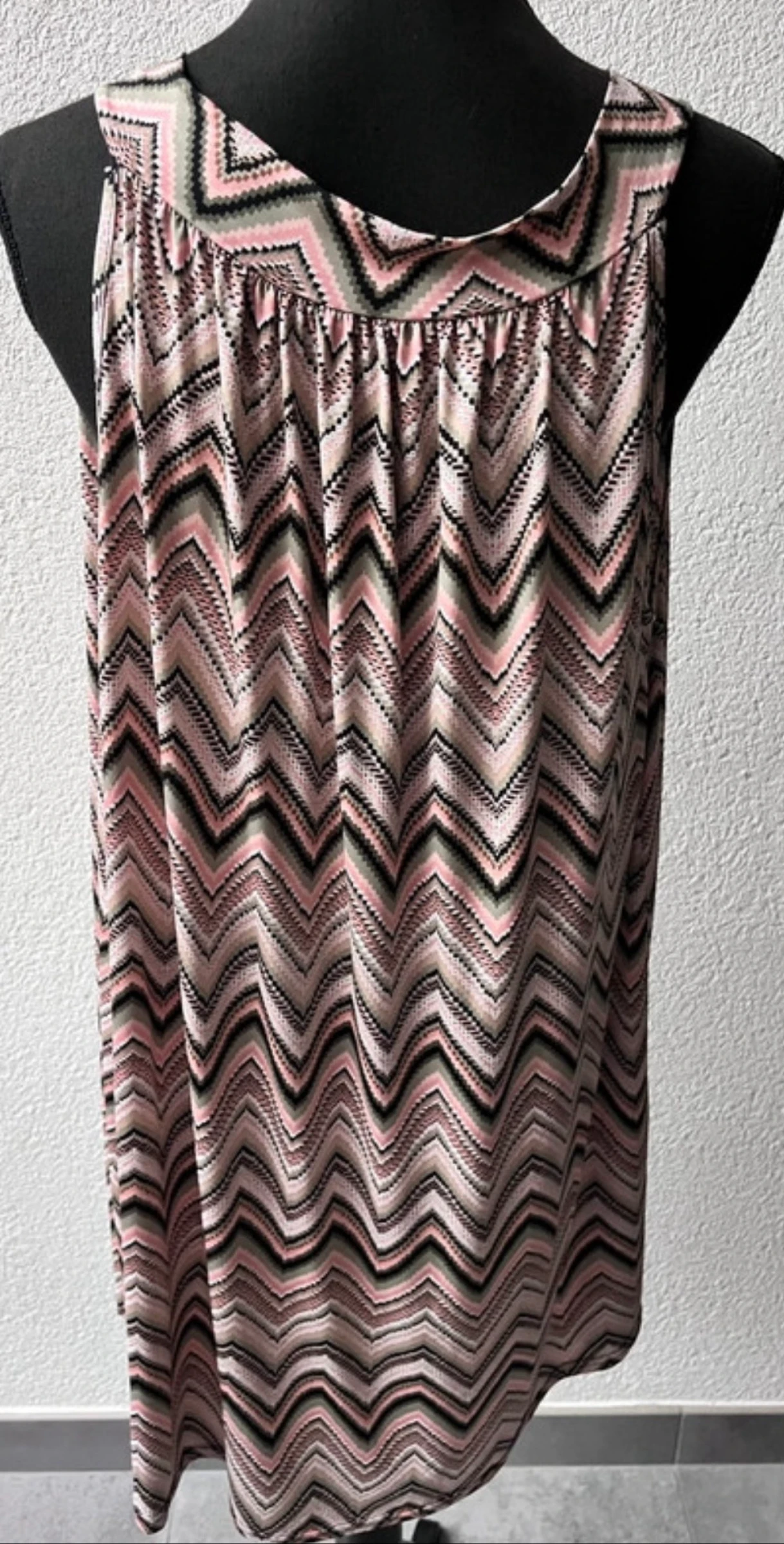 🌺 𝒎𝒛 | Túnica em Zigzag / Vestido de Praia Tamanho Único | Rosa Taupe Preto | Boho Ibiza | robe plage | tunique femme | estilo bohème – photo 6